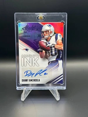 2014 Absolute Ink Silver Danny Amendola Auto #20/20 Last Print Patriots Bookend - Image 1 of 2