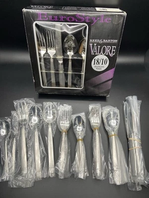 Reed & Barton Valore DERBY Matte 18/10 Stainless Steel Set 45Pcs Service for 8 - Image 1 of 4