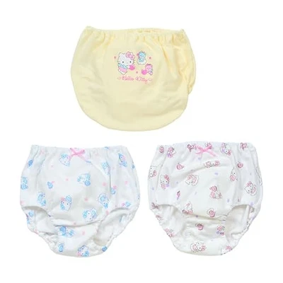 Conjunto de 3 Pantalones Cortos para Niños Sanrio Diseño Corazón Hello Kitty 110cm 100% Algodón con Foto 1 de 4