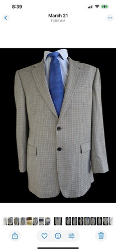 CAPPOTTO SPORTIVO BURBERRY KENSINGTON NERO BIANCO MARRONE CHIARO E BLU IN LANA CON PIED DE POULE 44L