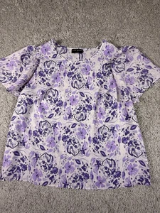 Lane Bryant Damen lila flieder Chiffon Top Bluse Kimono Ärmel Gr. 16 - Bild 1 von 12