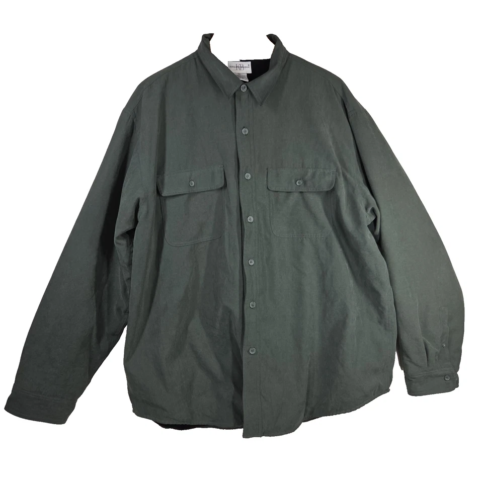 Camisa De Colección Knightsbridge Para Hombres XL Cabaña Franela Verde Invierno Frío Senderismo Camping Foto 1 de 4
