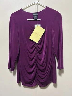 Blusa para mujer Citiknit Slinky púrpura talla M nueva con etiquetas Foto 1 de 4