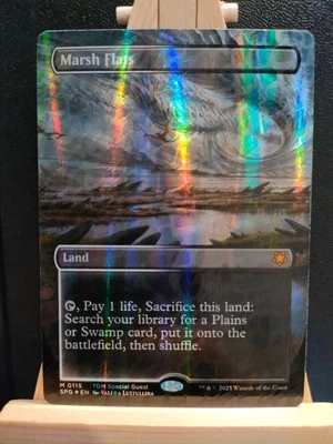 Marsh Flats Dragonscale Foil Borderless - Tarkir Dragonstorm - NM (see pics) MTG - Image 1 of 3