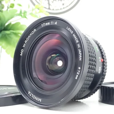 Lente MF ultra gran angular Minolta MD W.Rokkor 17 mm f4 JAPÓN óptica de trabajo como nueva Foto 1 de 4