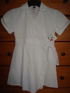 DVF Gap Kids White Eyelet Wrap Dress Size 14 16 XXL NWT - Picture 1 of 1
