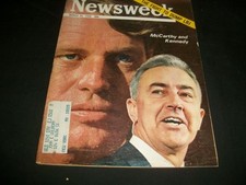 1968 MAR 25 NEWSWEEK MAGAZINE - MCCARTHY & KENNEDY - BEAUTIFUL FRONT COVER- A405