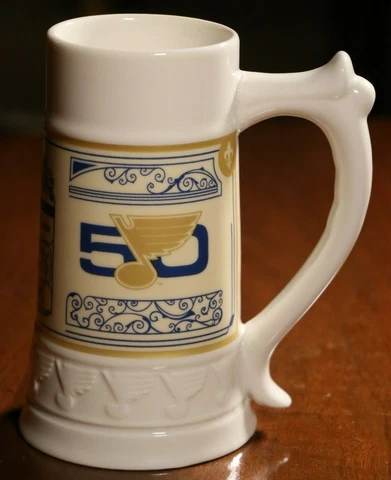 St. Louis Blues 50th Anniversary Beer Stein NHL Hockey Cup Mug SGA Cover