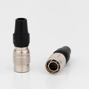 2PCS/Set XLR Balance Male Connectors 4 Pin Plugs Gold Plated Converter Adapters - Picture 1 of 6