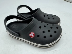 Crocs Crocband Clogs Kinder schwarz Slipper runde Spitze Fersenriemen Komfort - C13 - Bild 1 von 5