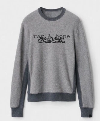 Rag & Bone Reversible “Eco Wool” New York Sweater, Heather Grey, L, NWT, $350! - Image 1 of 3