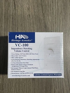 Heritage Acoustics VC-100 Impendence Matching Volume Control - 100W - Picture 1 of 3