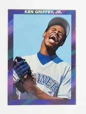 1990 Ken Griffey Jr Seattle Mariners Unlicensed Purple Border Laughing