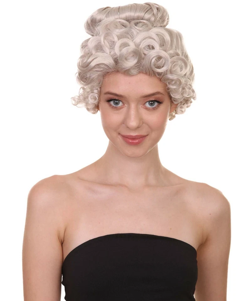 Mrs Claus Wig – Grey Hair with Bun – Christmas Fancy Dress Accessory - Image 1 of 4