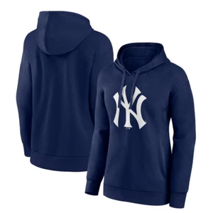 New York Yankees Women's Core Logo Pullover Hoodie - Navy Size Medium NEW! - Picture 1 of 5