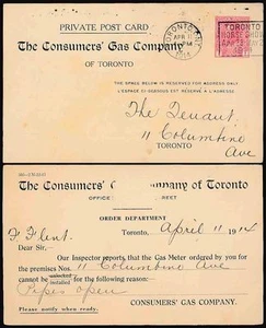 CANADA 1914 POSTAL STATIONERY...HORSE SHOW SLOGAN CANCEL - Picture 1 of 1