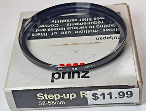 52-58mm Step-Up Lens Filter Metal Ring 52mm-58mm Japan E52-E58 52mm-58 Prinz - Picture 1 of 5