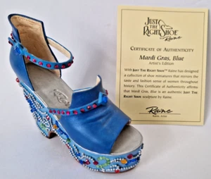 Just the Right Shoe by Raine - Mardis Gras Blue 25216 Excellent condition - Picture 1 of 6