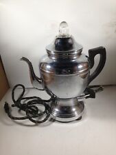 Vintage Farberware Coffee Percolator Model 206 Chrome 12 Cup Complete