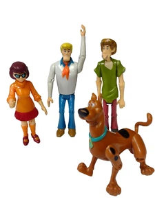 Vtg. Scoobydoo Action Figures Lot of Four Fred Shaggy Velma Bendable Posable - Bild 1 von 5