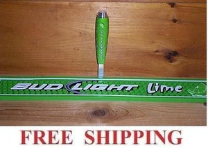 BUD LIGHT LIME SHOTGUN STYLE TAP HANDLE BEER KEG MARKER & BAR MAT NEW - Picture 1 of 1