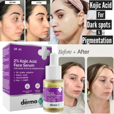 The Derma Co 2% Kojic Acid Face Serum for Dark Spots And Pigmentation - 10 ml - Image 1 of 4