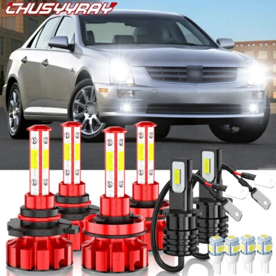 For Cadillac STS 2005-2011 6X 9005+H11+H3 LED Headlight Hi/Lo + Fog Light Bulbs - Image 1 of 4