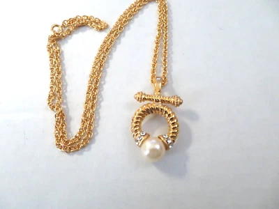 SARAH COVENTRY PEARL PENDANT NECKLACE 24" - Image 1 of 2