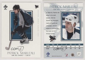 2002-03 Pacific Private Stock Reserve Patrick Marleau #87