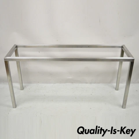 Mid Century Design Institute of America Steel Metal Long Console Sofa Hall Table Cover
