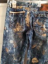 Heritage America Splatter Zipper Jean SZ 38  NY Jordan, Nike