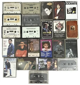 Vtg Country Music Cassette Tape Lot 23 Reba Rogers Brooks Gill Cyrus Hank Travis - Picture 1 of 10