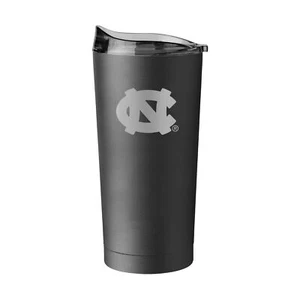 UNC North Carolina Tar Heels 20oz Black Powder Coat Tumbler - Picture 1 of 1