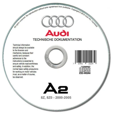 Audi A2 (8Z, 8Z0) 2000-2005  manuale officina su cd - Immagine 1 di 4