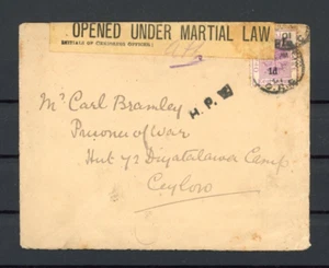 Sudáfrica carta de censura guerra bóer/guerra bóer 1901 a Ceilán - b11283 - Imagen 1 de 2