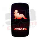 No Fat Chicks Design Rocker Switch Waterproof Red Illuminated 12V 24V On/Off