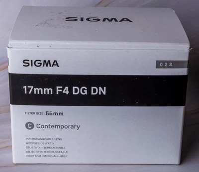 Sigma 17mm F4 DG DN Contemporary Lens For Sony E-Mount - New (US Model) - Image 1 of 4