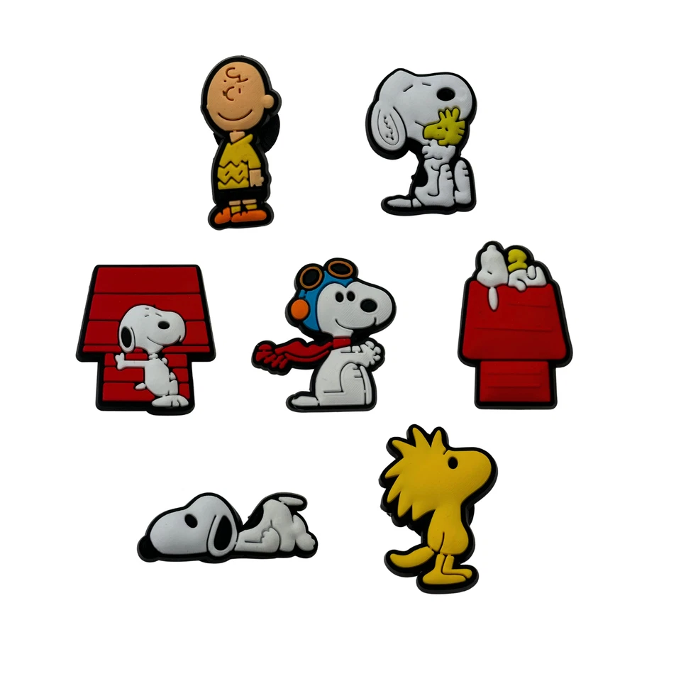 Charlie Brown Zapatos Dijes Snoopy Woodstock Cacahuetes Se Ajusta con Crocs (7 Piezas) Foto 1 de 4