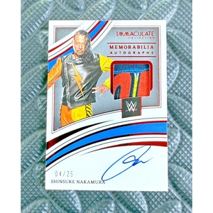 2023 Panini Immaculate Collection Shinsuke Nakamura Auto Relic Patch /25 SSP WWE - Picture 1 of 2