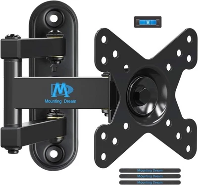 UL Listed Monitor Wall Mount for 10–26" TVs, Swivel Arm, VESA 100x100 - Image 1 of 4