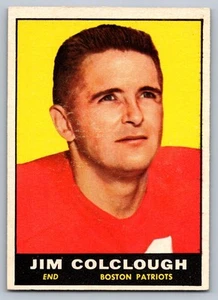 1961 Topps #174 Jim Colclough Boston Patriots novato - Imagen 1 de 3