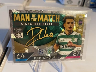 2022-23 Topps Match Attax Man of the Match Signature Style Pedro Goncalves #442 - Image 1 of 2