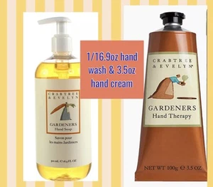 CRABTREE & EVELYN HAND WASH GARDENERS HAND 1/SOAP 16.9 FL OZ 1/3.5 Hand Cream - Picture 1 of 4