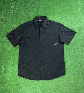 Billabong Vintage 00's Full Button Short Sleeved Y2K Pinstripe Shirt, Size Small - Picture 1 of 5