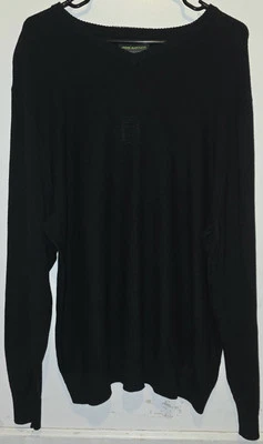 John Bartlett Men's Black Sweater V-Neck XXL Midnight Dressy Warm Pullover NEW - Image 1 of 3
