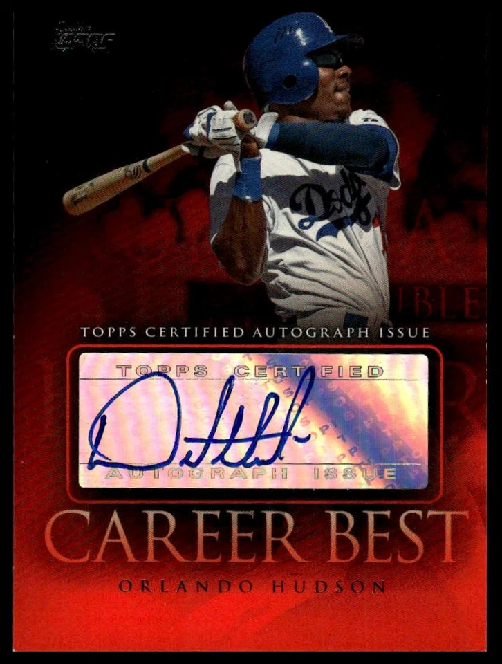 Topps #CBA-OH Orlando Hudson 2009 mejores autógrafos de carrera Foto 1 de 2