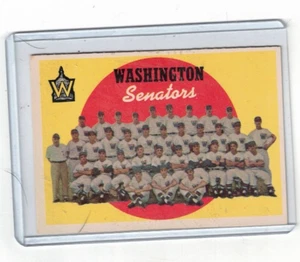 1959 Topps Set Break Washington Senators Team Karte #397 unbeschriftet NRMT - Bild 1 von 2