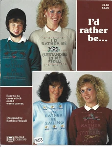 1988 BANAR DESIGNS EASY TO DO I'D LIEBER BE.. GEZÄHLTES KREUZSTICH PROSPEKT CL85 - Bild 1 von 1