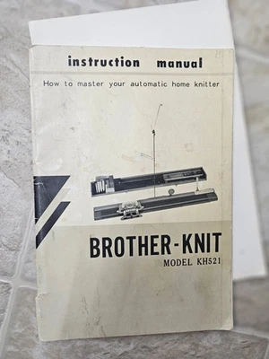 Manual de instrucciones para máquina de tejer Brother KH-521 c. 1959 vintage Foto 1 de 4