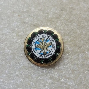 City of Thunder Bay Ontario Pinback Button Round Lapel Pin - Picture 1 of 4